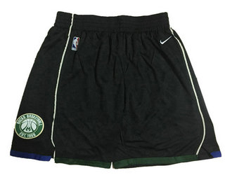 Men's Milwaukee Bucks Black Stitched NBA Nike Swingman Shorts