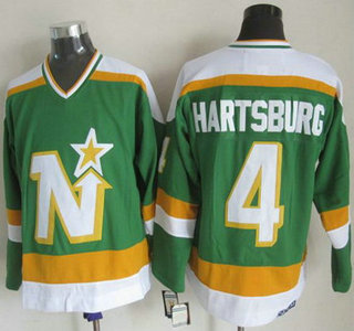 Men's Minnesota North Stars #4 Craig Hartsburg 1988-89 Green CCM Vintage Throwback Jersey