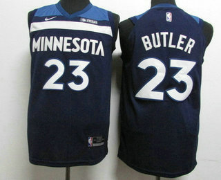 Men's Minnesota Timberwolves #23 Jimmy Butler New Navy Blue 2017-2018 Nike Authentic Fitbit Stitched NBA Jersey