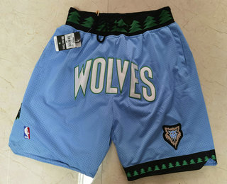Men's Minnesota Timberwolves Blue Just Don Shorts Swingman Shorts