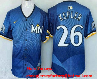 Men's Minnesota Twins #26 Max Kepler Blue 2024 City Connect Limited Jersey