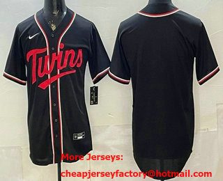 Men's Minnesota Twins Blank 2026 Black Fashion Cool Base Jersey
