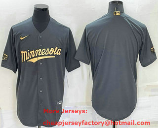 Men's Minnesota Twins Blank Grey 2022 All Star Stitched Cool Base Nike Jersey