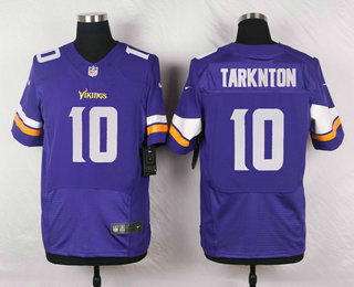 Men's Minnesota Vikings #10 Fran Tarkenton Purple Team Color NFL Nike Elite Jersey