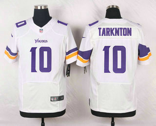 Men's Minnesota Vikings #10 Fran Tarkenton White Road NFL Nike Elite Jersey