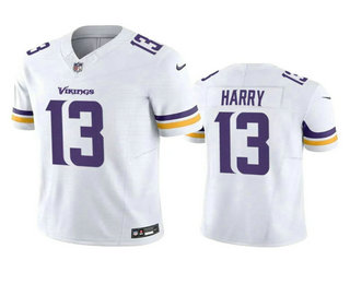 Men's Minnesota Vikings #13 NKeal Harry White 2023 FUSE Vapor Limited Stitched Jersey