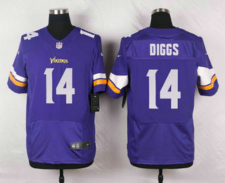 Men's Minnesota Vikings #14 Stefon Diggs Purple Team Color NFL Nike Elite Jersey