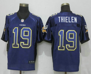 Men's Minnesota Vikings #19 Adam Thielen Purple Drift Stitched NFL Nike Fashion Jersey