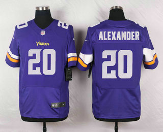 Men's Minnesota Vikings #20 Mackensie Alexander Purple Team Color Stitched NFL Nike Elite Jersey