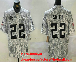 Men's Minnesota Vikings #22 Harrison Smith Arctic Camo 2024 FUSE Salute to Service Limited Stitched Jersey