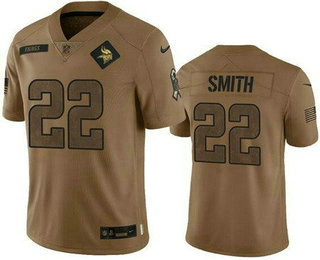 Men's Minnesota Vikings #22 Harrison Smith Limited Brown 2023 Salute To Service Jersey