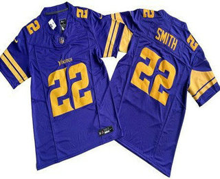 Men's Minnesota Vikings #22 Harrison Smith Limited Purple FUSE Rush Color Jersey