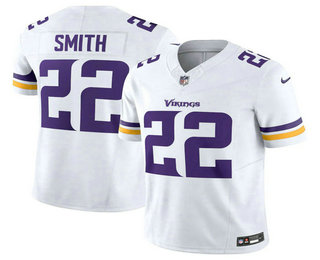 Men's Minnesota Vikings #22 Harrison Smith White 2023 FUSE Vapor Stitched Jersey