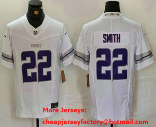 Men's Minnesota Vikings #22 Harrison Smith White Alternate Vapor FUSE Limited Stitched Jersey