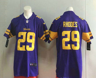 Men's Minnesota Vikings #29 Xavier Rhodes Purple 2016 Color Rush Stitched NFL Nike Limited Jersey