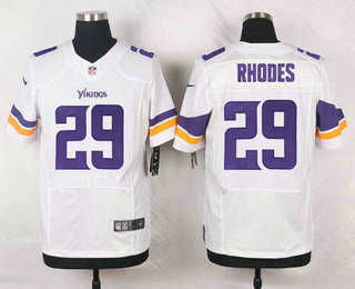 Men's Minnesota Vikings #29 Xavier Rhodes White Road NFL Nike Elite Jersey