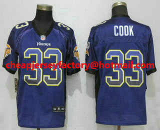 Men's Minnesota Vikings #33 Dalvin Cook Purple Drift Stitched NFL Nike Fashion Jersey