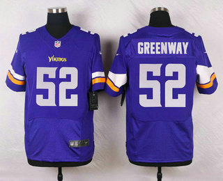 Men's Minnesota Vikings #52 Chad Greenway Purple Team Color NFL Nike Elite Jersey