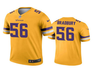 Men's Minnesota Vikings #56 Garrett Bradbury Gold Inverted Legend Jersey