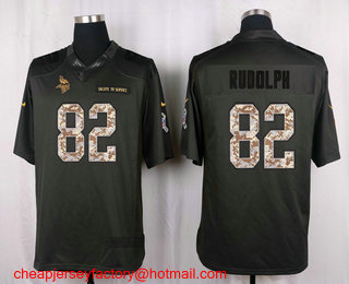 Men's Minnesota Vikings #82 Kyle Rudolph Black Anthracite 2016 Salute To Service Stitched NFL Nike Limited Jersey