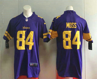 Men's Minnesota Vikings #84 Randy Moss Purple 2016 Color Rush Stitched NFL Nike Limited Jersey
