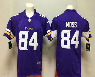 Men's Minnesota Vikings #84 Randy Moss Purple 2017 Vapor Untouchable Stitched NFL Nike Limited Jersey