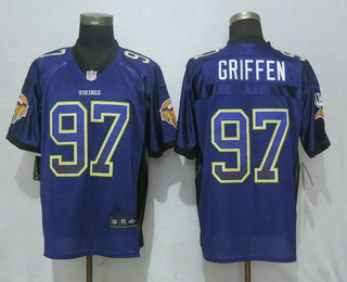 Men's Minnesota Vikings #97 Everson Griffen Purple Drift Stitched NFL Nike Fashion Jersey