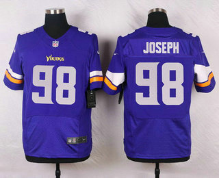 Men's Minnesota Vikings #98 Linval Joseph Purple Team Color NFL Nike Elite Jersey