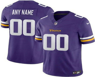 Men's Minnesota Vikings Customized Limited Purple FUSE Vapor Jersey