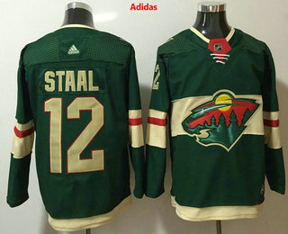 Men's Minnesota Wild #12 Eric Staal Green 2017-2018 Hockey Stitched NHL Jersey
