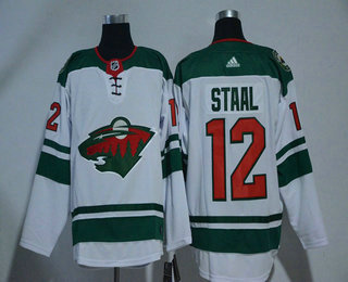 Men's Minnesota Wild #12 Eric Staal White 2017-2018 Hockey Stitched NHL Jersey
