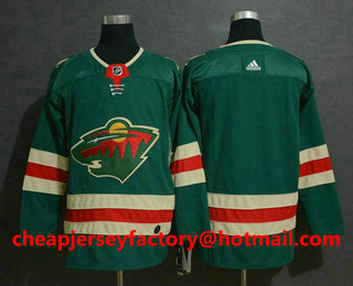 Men's Minnesota Wild Blank Green Drift Fashion Adidas Stitched NHL Jersey