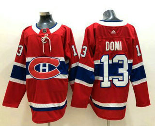 Men's Montreal Canadiens #13 Max Domi Red 2017-2018 Hockey Stitched NHL Jersey