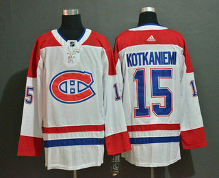 Men's Montreal Canadiens #15 Jesperi Kotkaniemi White Adidas Stitched NHL Jersey
