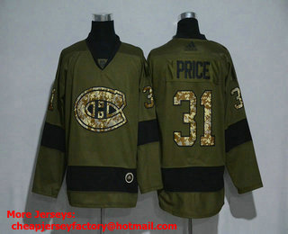 Men's Montreal Canadiens #31 Carey Price Green Salute To Service Adidas Stitched NHL Jersey