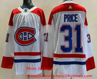 Men's Montreal Canadiens #31 Carey Price White Authentic Jersey