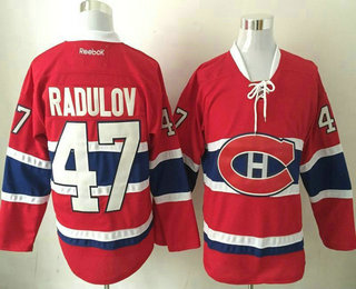 Men's Montreal Canadiens #47 Alexander Radulov Red Home Stitched NHL Throwback Hockey Jersey