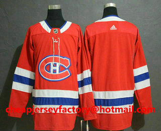 Men's Montreal Canadiens Blank Red Drift Fashion Adidas Stitched NHL Jersey