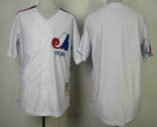 Men's Montreal Expos Blank 1982 White Mitchell & Ness Throwback Jersey