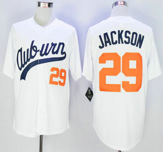 Men's NCAA Auburn Tigers #29 Bo Jackson University Throwback VINTAGE Baseball jersey