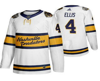 Men's Nashville Predators #4 Ryan Ellis White 2020 Winter Classic adidas Hockey Stitched NHL Jersey