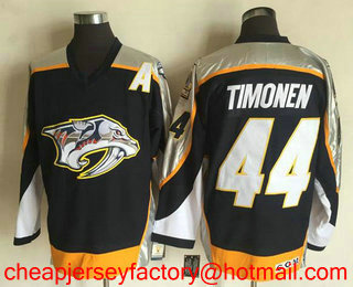 Men's Nashville Predators #44 Kimmo Timonen Navy Blue 1998-99 Throwback Stitched NHL CCM Vintage Hockey Jersey
