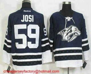 Men's Nashville Predators #59 Roman Josi Navy Blue Third Stitched NHL Reebok Hockey Jersey