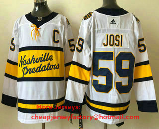 Men's Nashville Predators #59 Roman Josi White 2020 Winter Classic adidas Hockey Stitched NHL Jersey