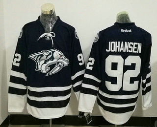 Men's Nashville Predators #92 Ryan Johansen Navy Blue Third Stitched NHL Reebok Hockey Jersey