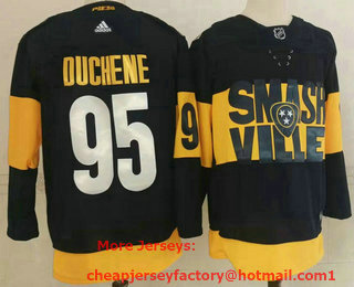 Men's Nashville Predators #95 Matt Duchene Black 2022 Stadium Series adidas Stitched NHL Jersey