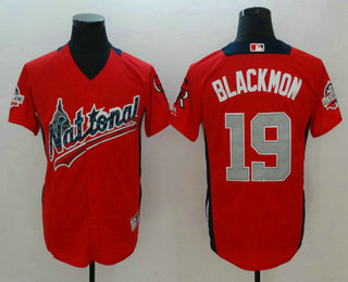 Men's National League Colorado Rockies #19 Charlie Blackmon Red 2018 MLB All-Star Game Home Run Derby Player Jersey