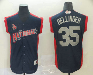 Men's National League Los Angeles Dodgers #35 Cody Bellinger Navy With Red 2019 MLB All-Star Futures Game Jersey