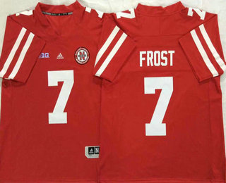 Men's Nebraska Cornhuskers #7 Scott Frost Red College Football Stitched NCAA Jersey