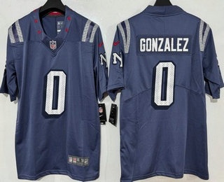 Men's New England Patriots #0 Christian Gonzalez Limited Gray Rivalries Vapor Jersey
